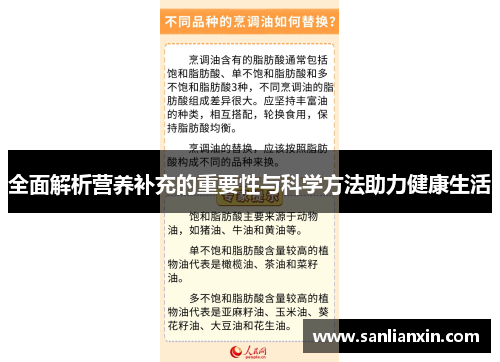 全面解析营养补充的重要性与科学方法助力健康生活